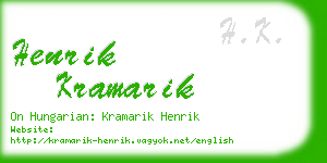 henrik kramarik business card